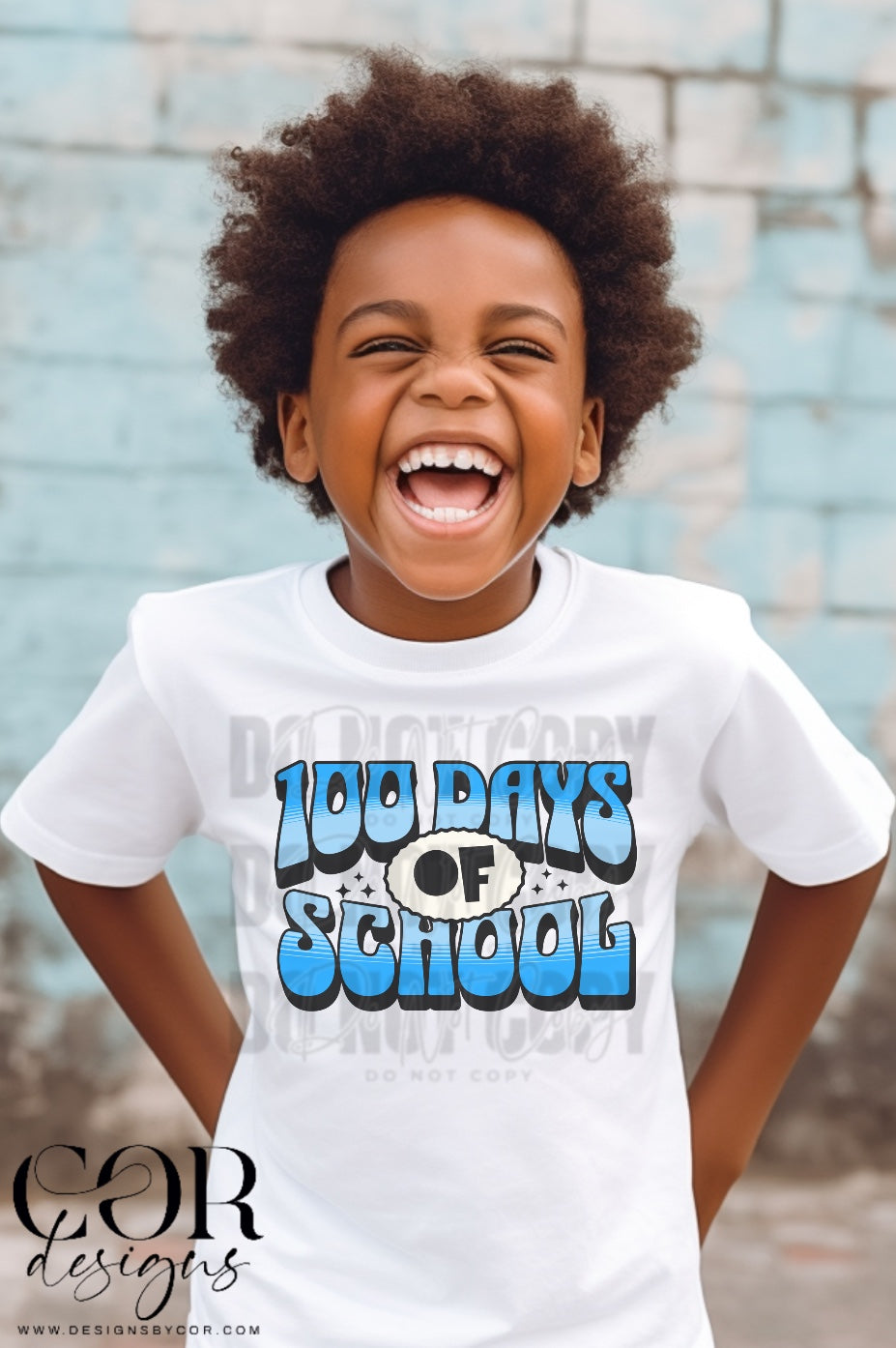 100 days of school (blue)