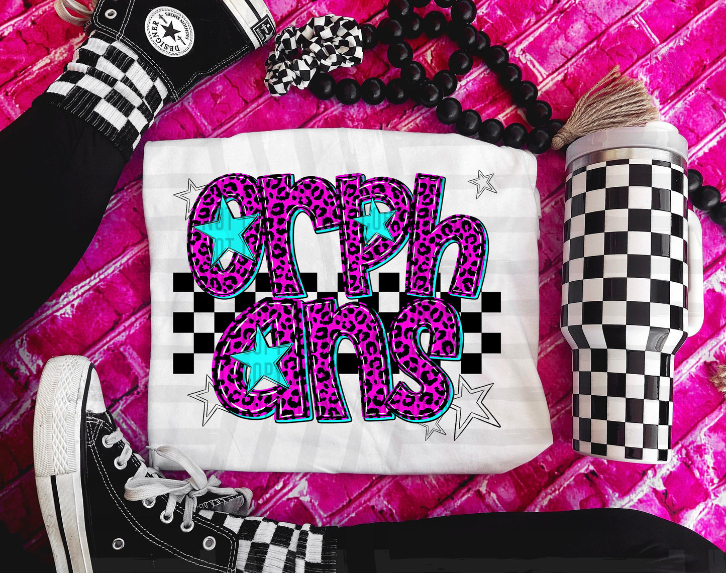 Orphans (pink neon leopard)