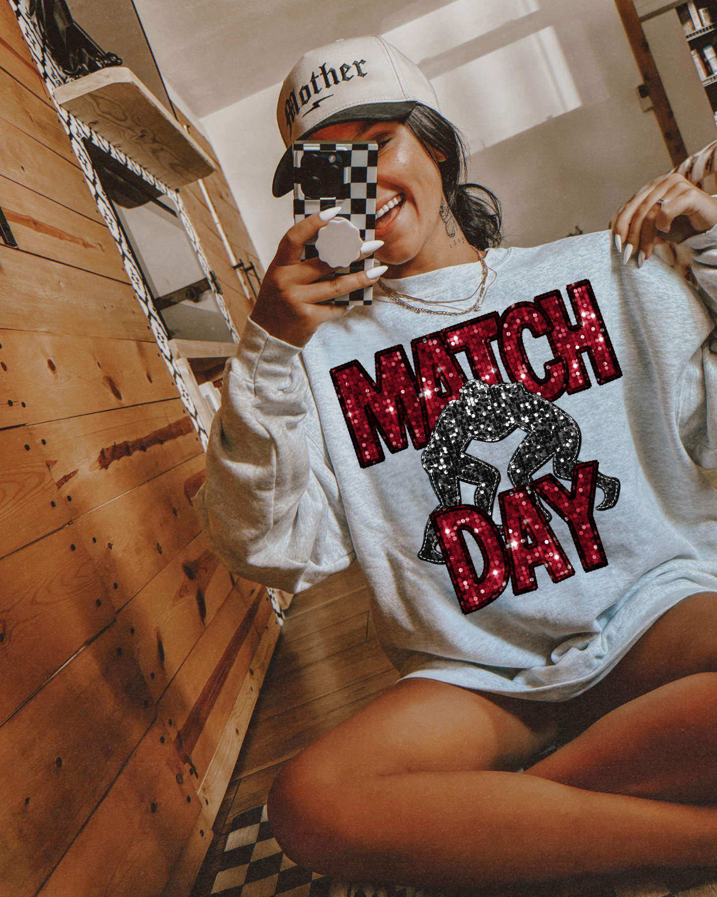 Match Day Red Glitter