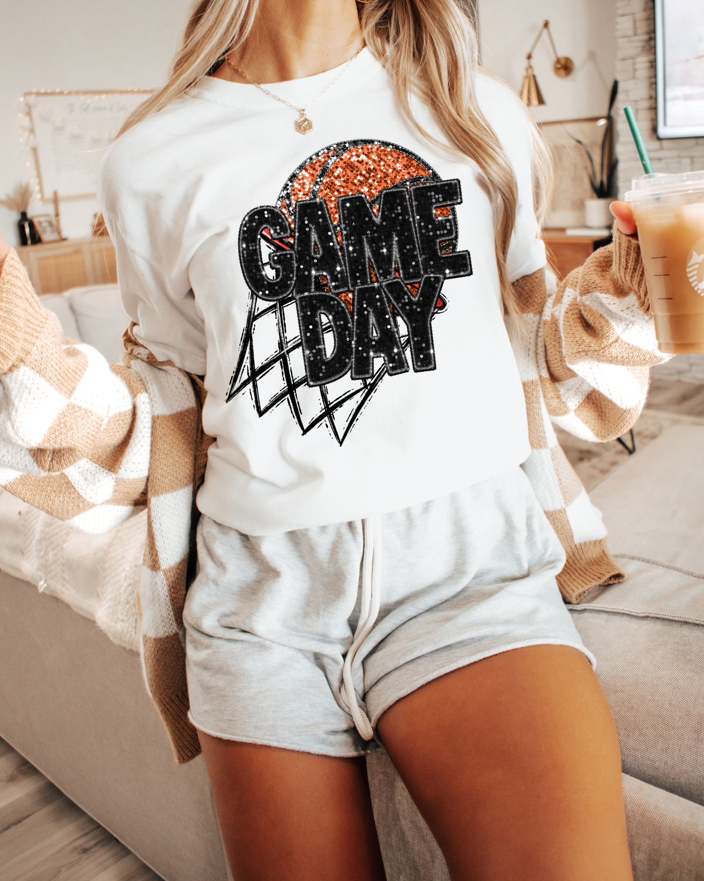 Game Day Basketball (glitter)