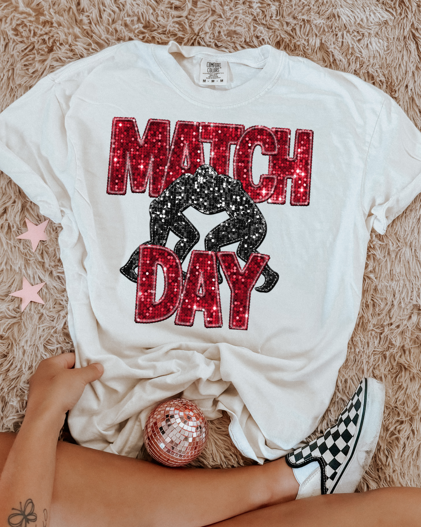 Match Day Red Glitter