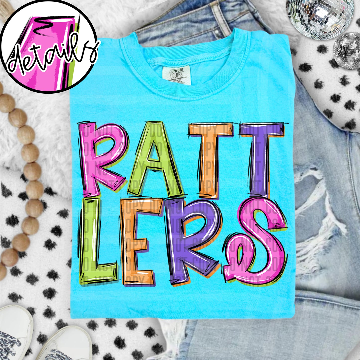 DOODLE COLORFUL RATTLERS