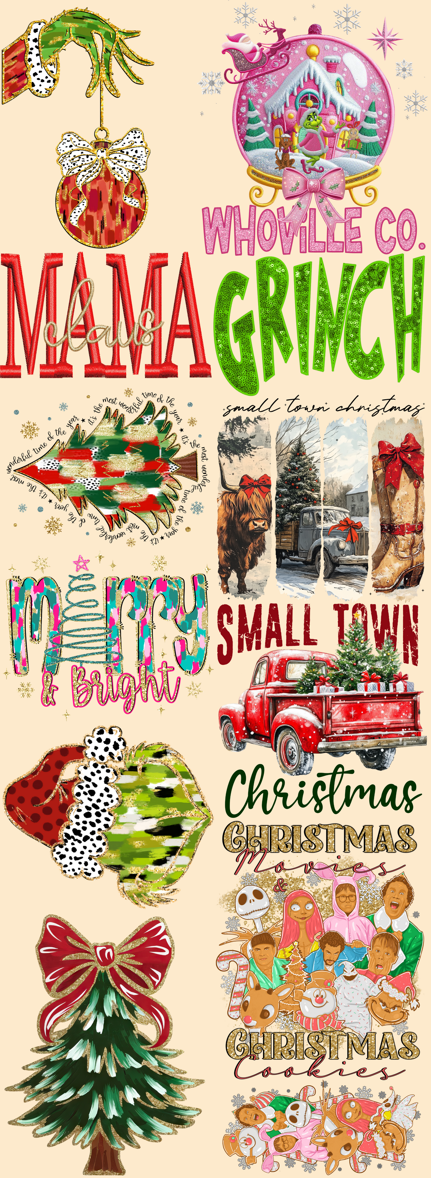 Christmas Pre made Gang Sheet
