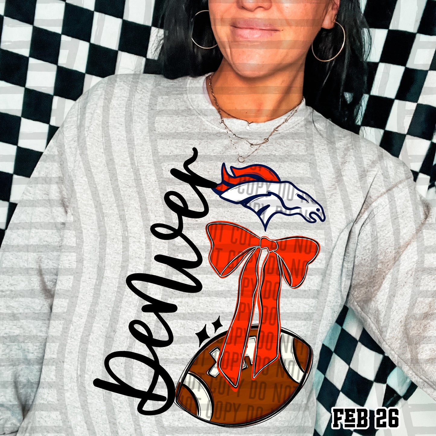 DENVER BRONCOS FOOTBALL BOW
