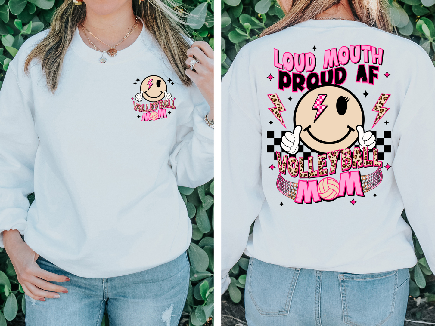 Loud mouth proud af volleyball mom - back