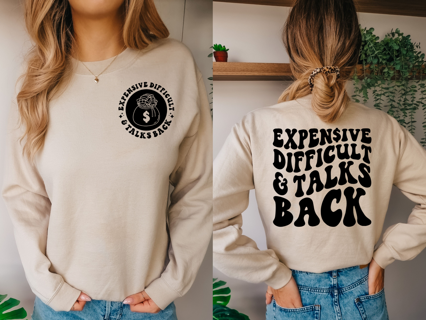 Expensive Difficult & Talks Back POCKET - DTF Transfer
