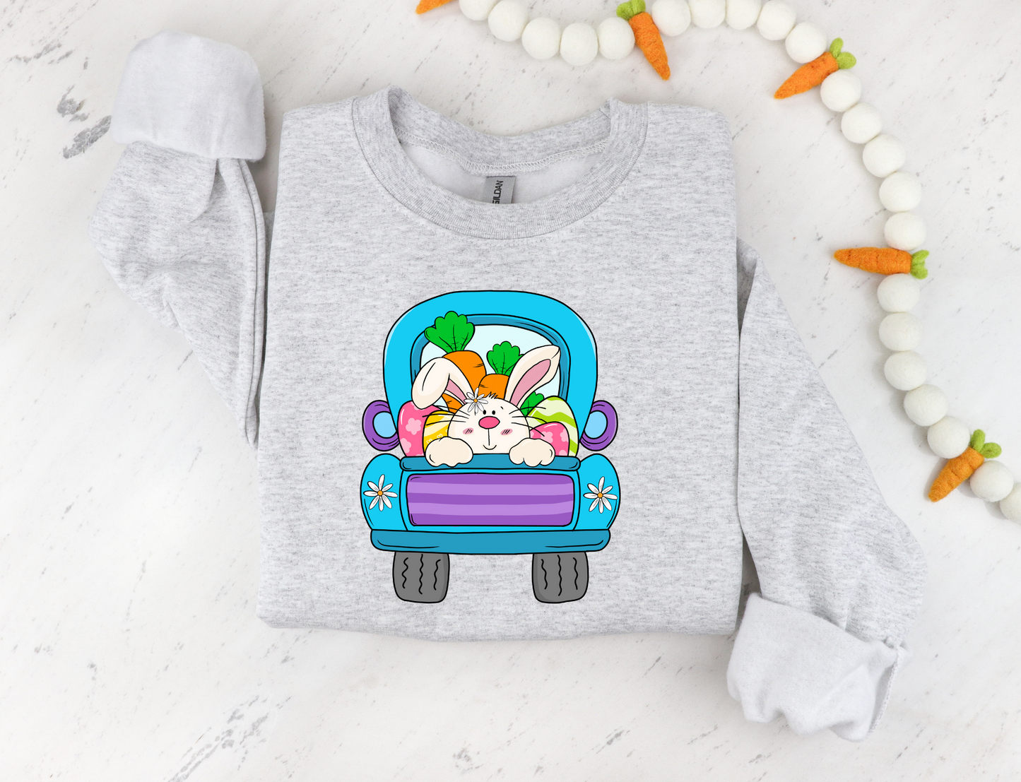 Easter bunny, eggs & carrots