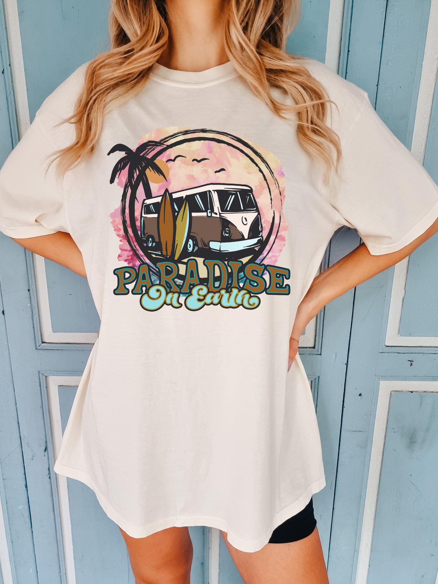 Paradise on earth - dark orange and blue