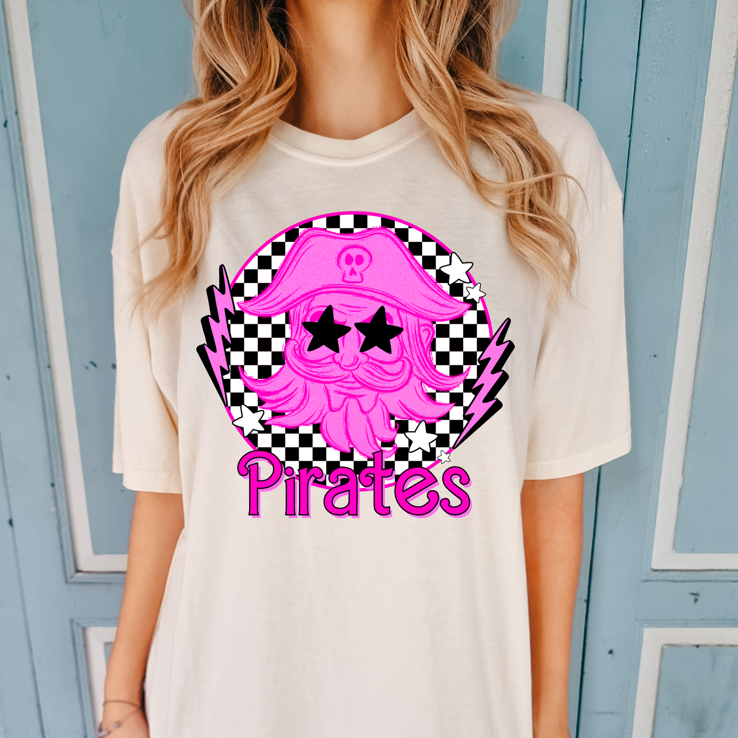 Pirates with mascot-pink