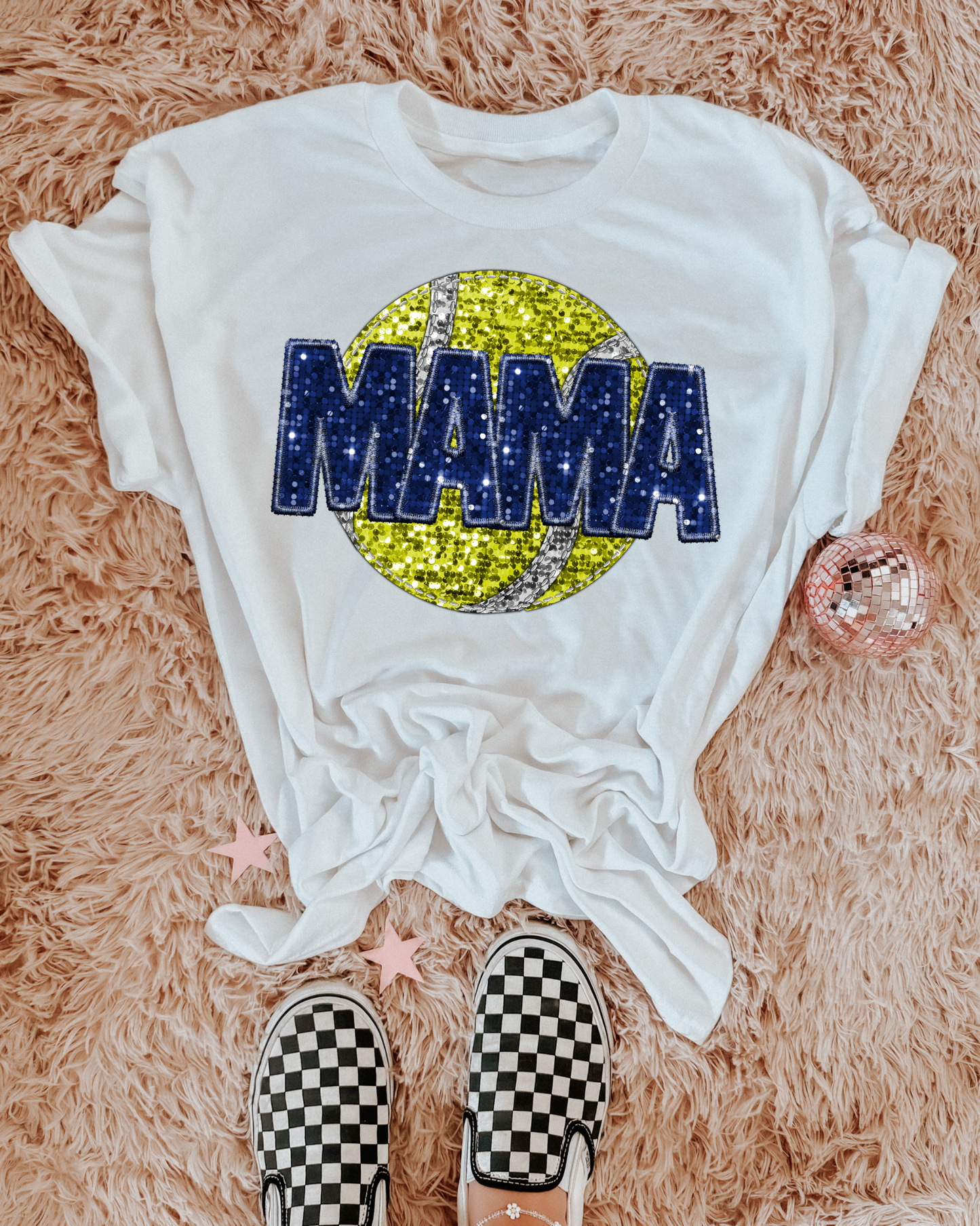 Softball Mama Royal Blue Glitter