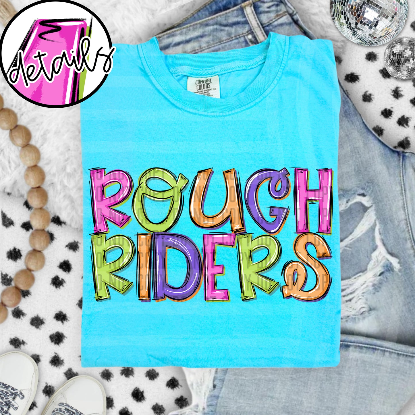 DOODLE COLORFUL ROUGH RIDERS