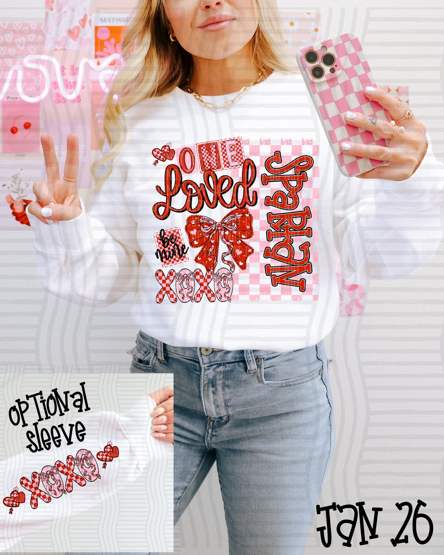 XOXO ONE LOVED SPARTAN (FRONT ONLY)