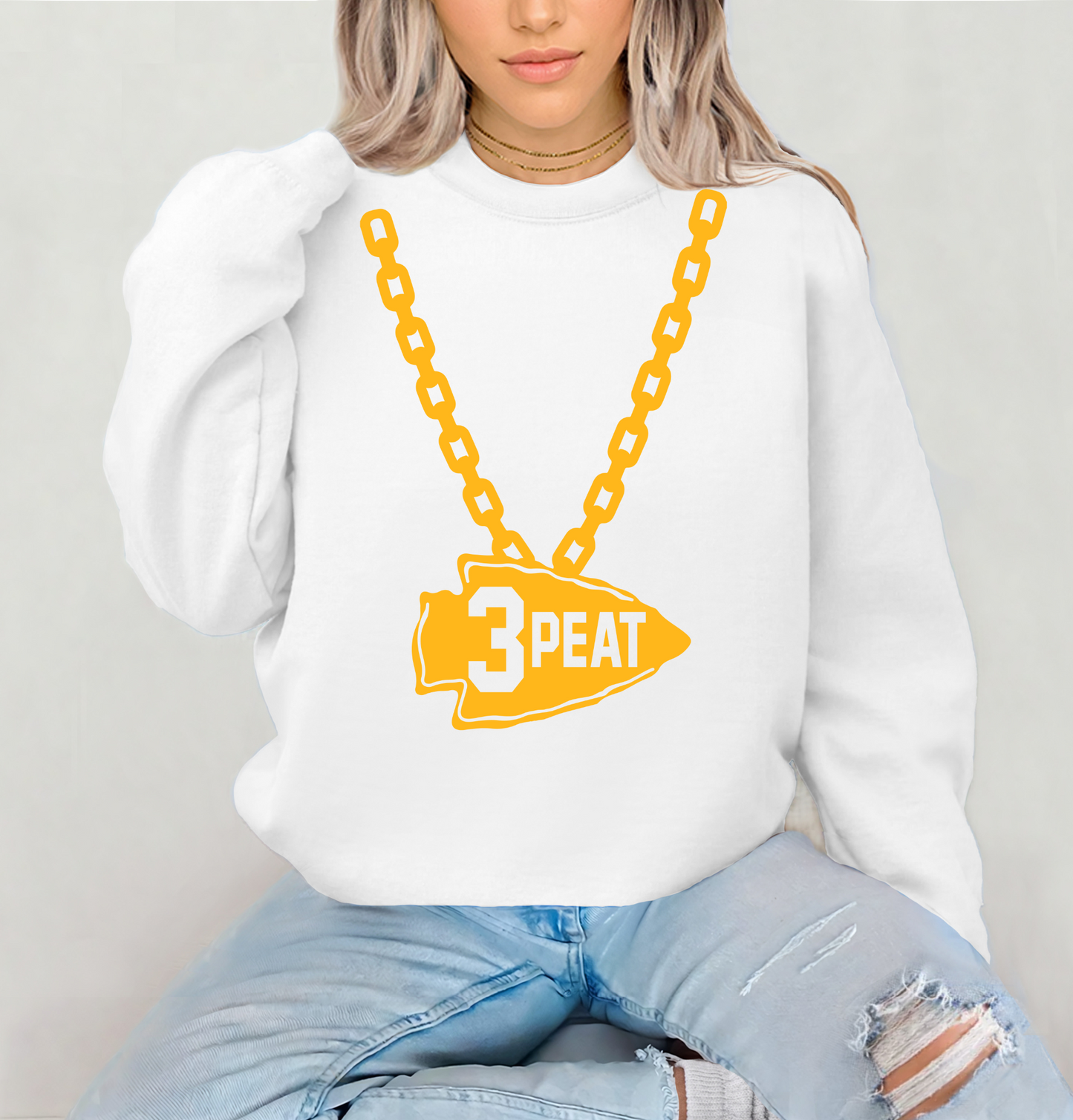 Chiefs 3 Peat Chain Gold