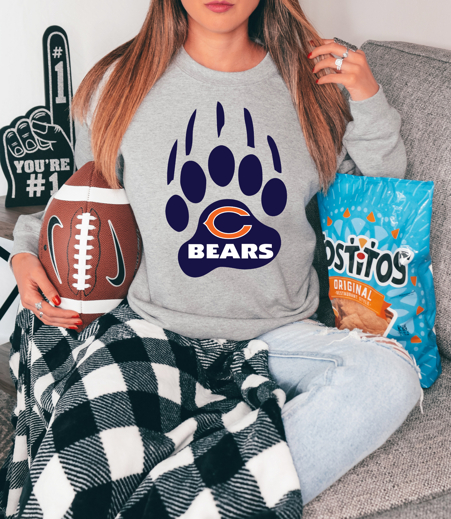 Chicago Bears inside blue pawprint
