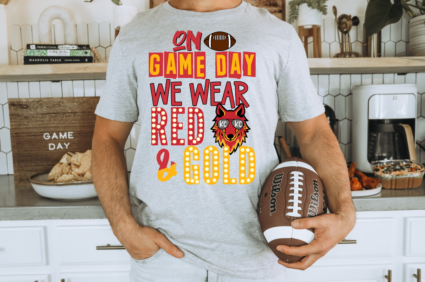 On Game Day We Wear Red And Gold - DTF Transfer