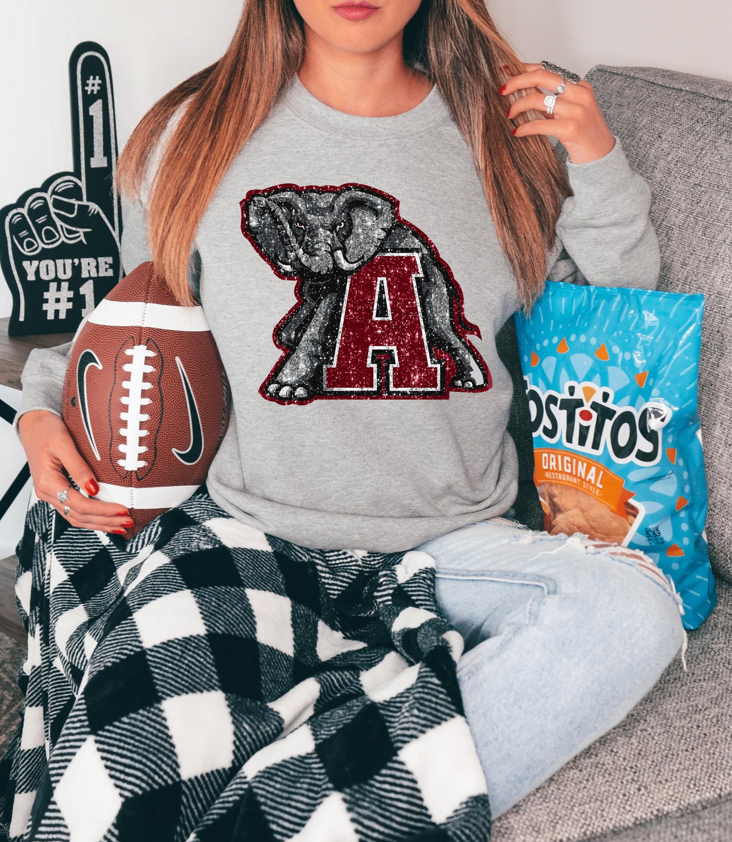 Alabama crimson tide - faux sequin