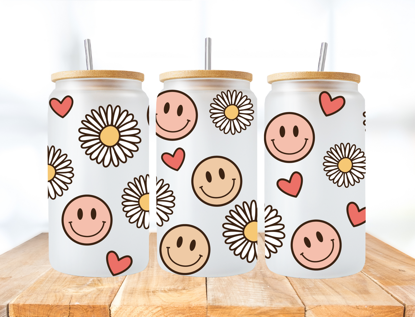 Smileys, hearts, and daisy's - UV Libby Wrap