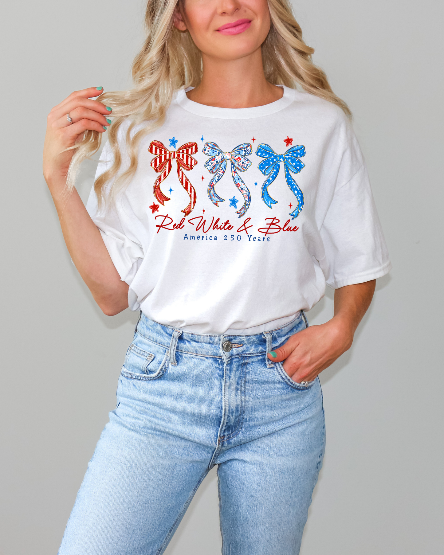 Red White Blue Bows