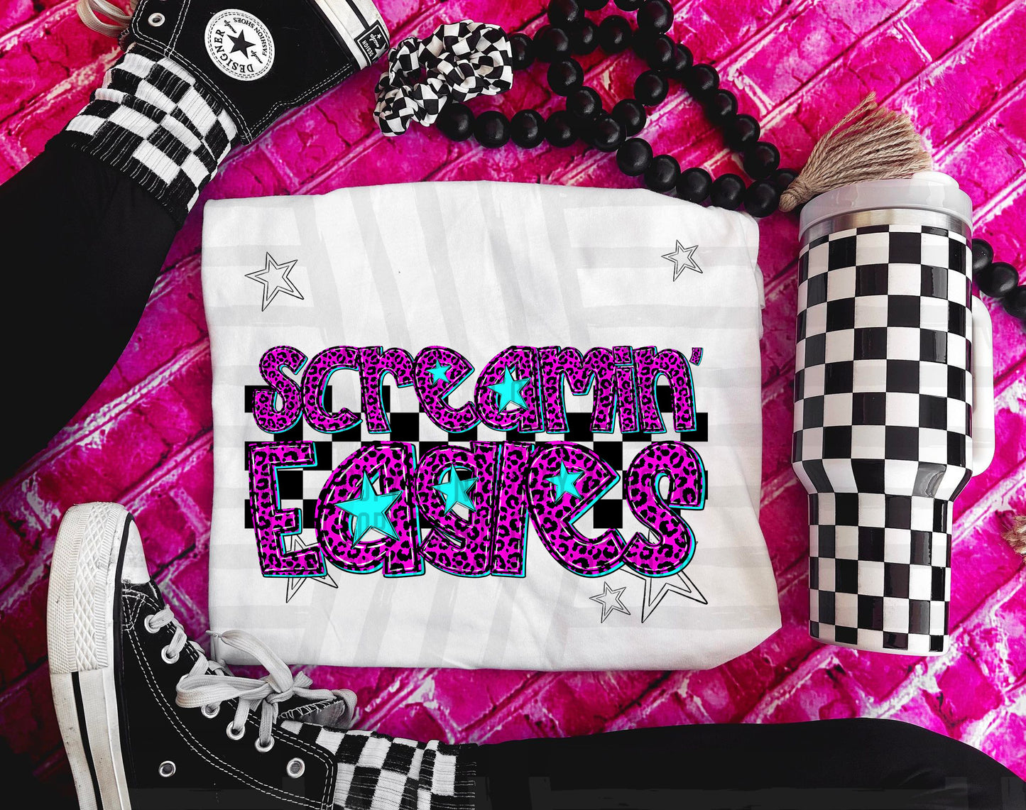 Screamin' Eagles (pink neon leopard)