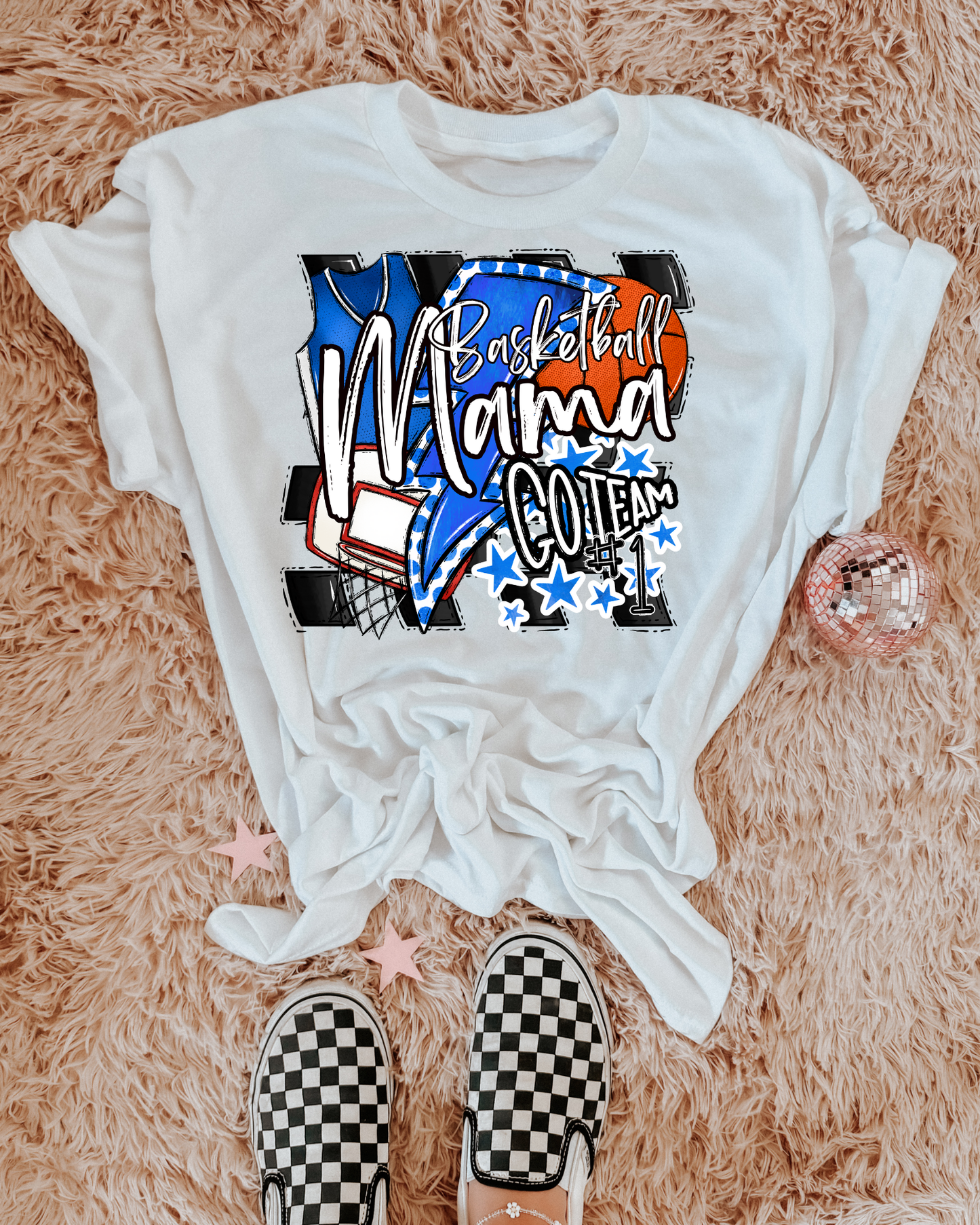 Basketball Mama Go Team (blue/stars)
