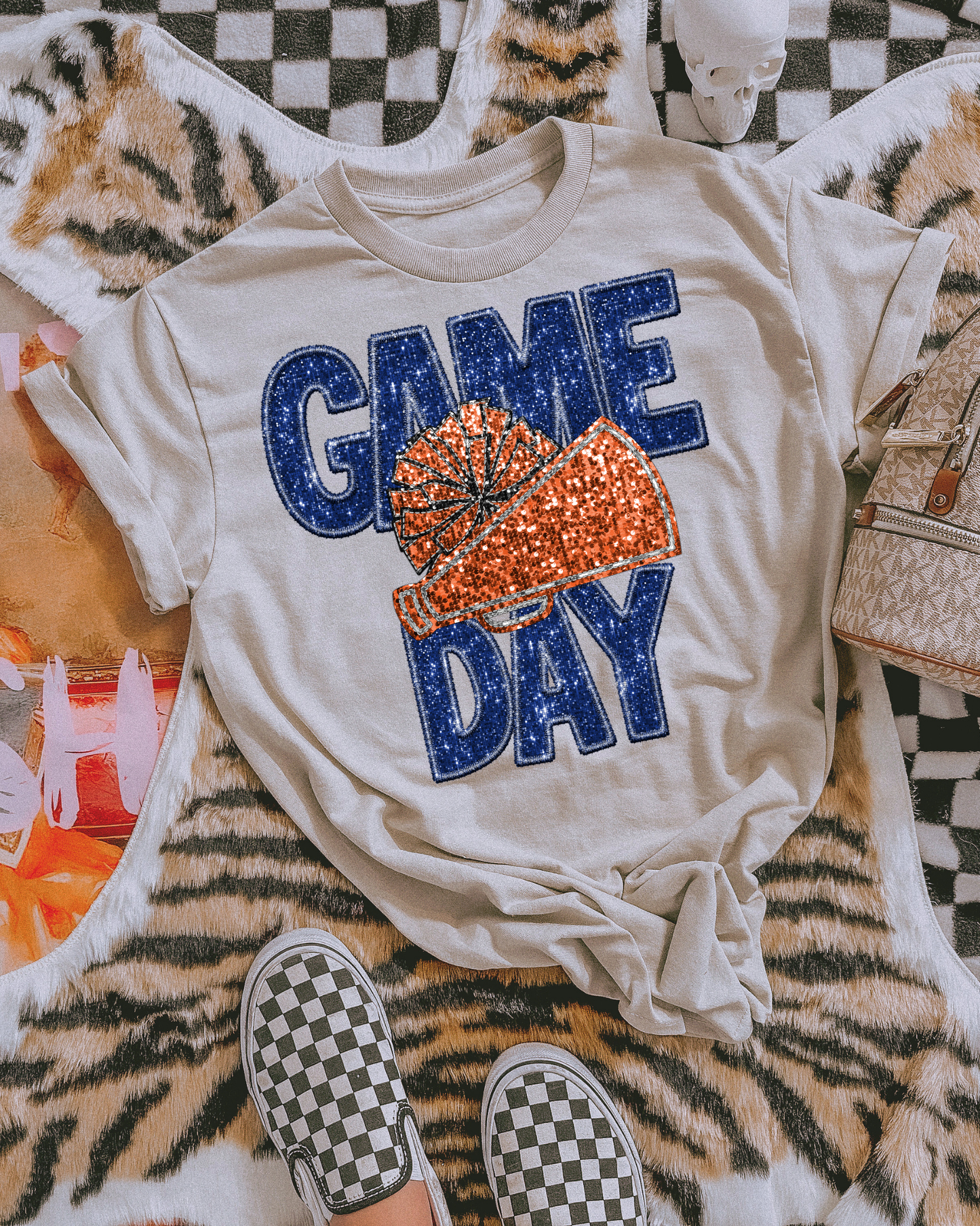 Game Day Basketball Cheerleading Royal Blue