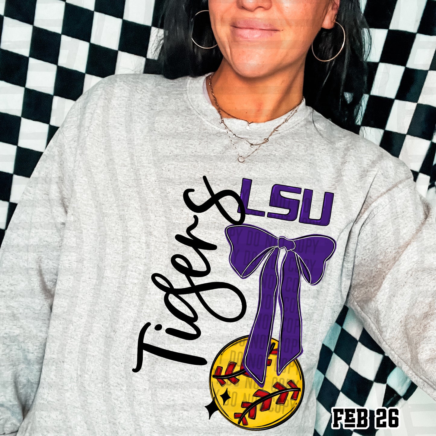 LSU TIGERS SOFTBALL BOW