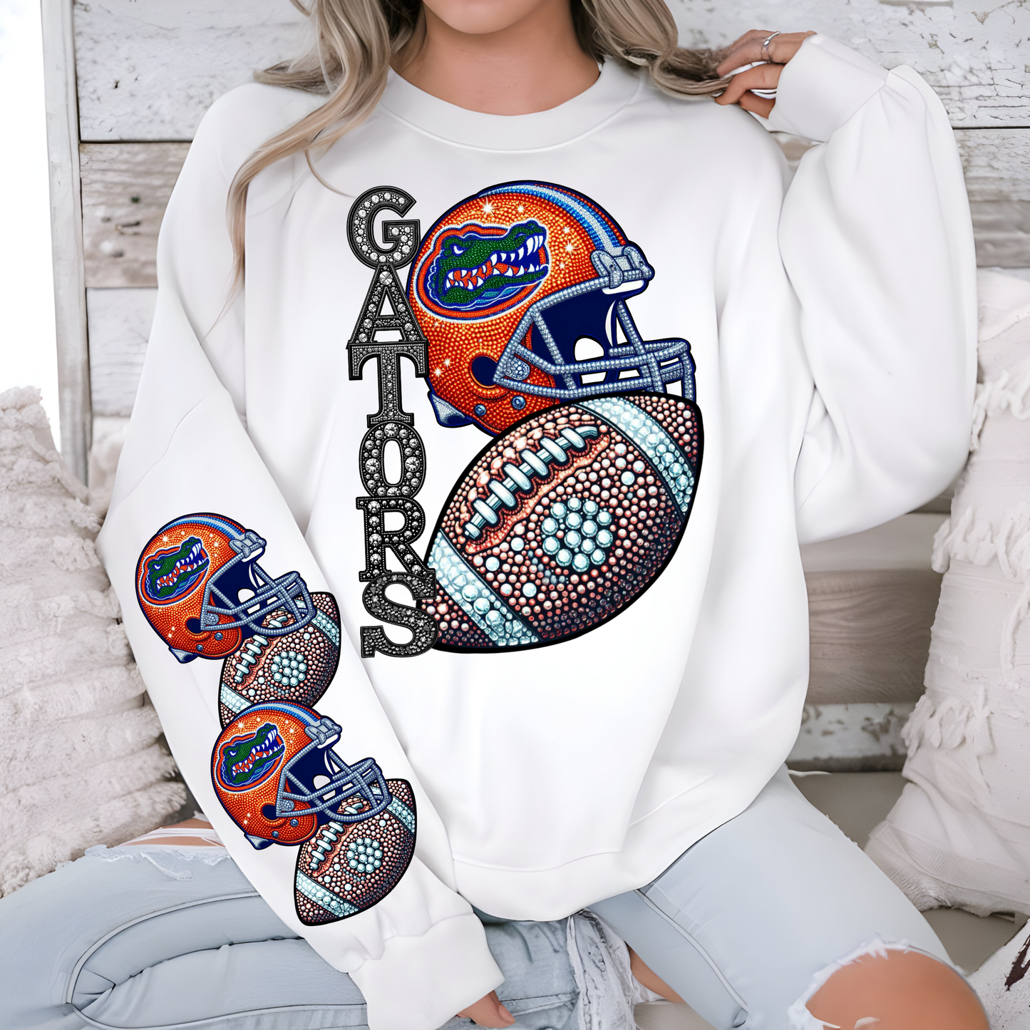 Diamond Studded- GATORS - SLEEVE