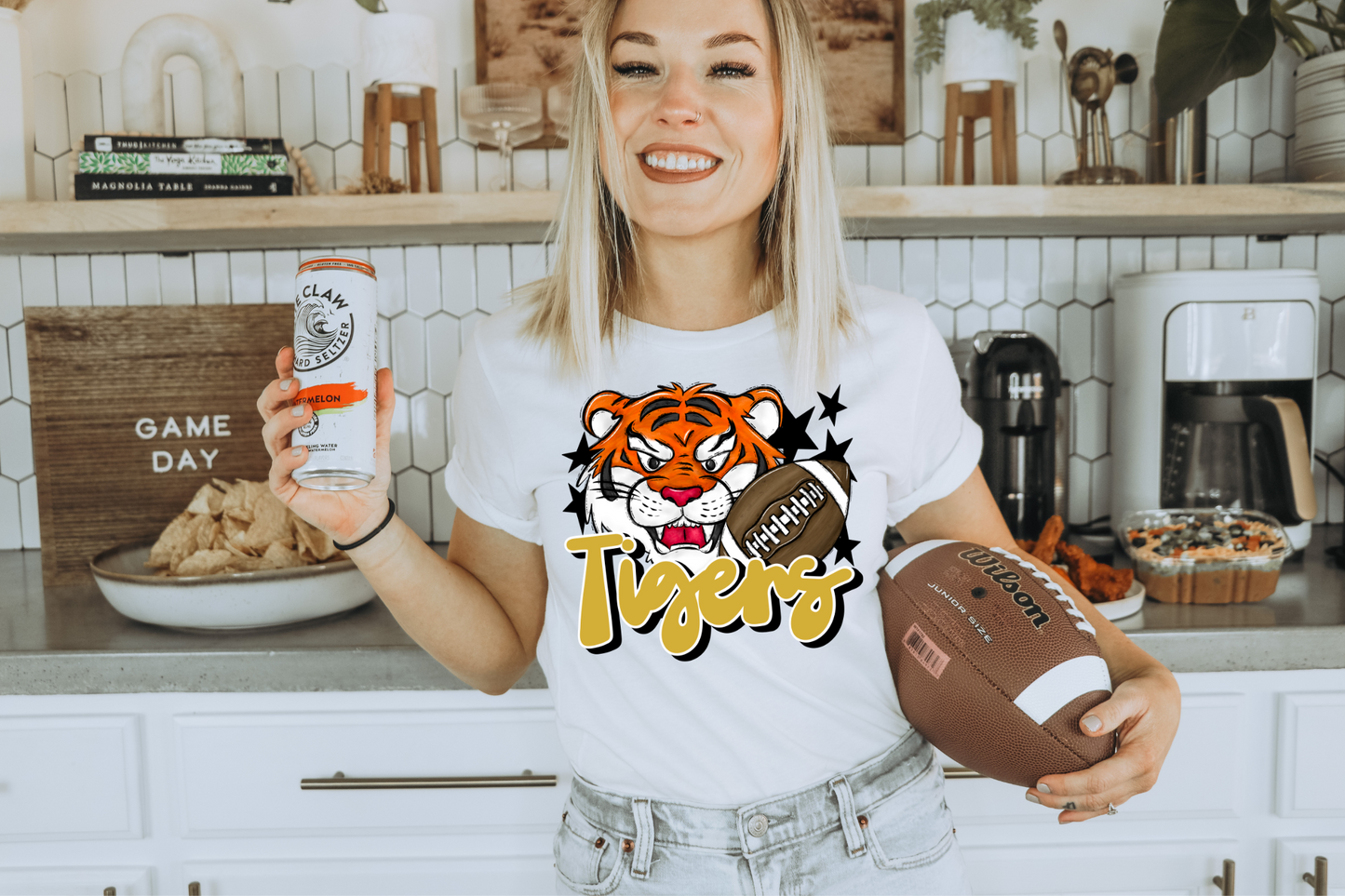 Tigers with mascot-yellow