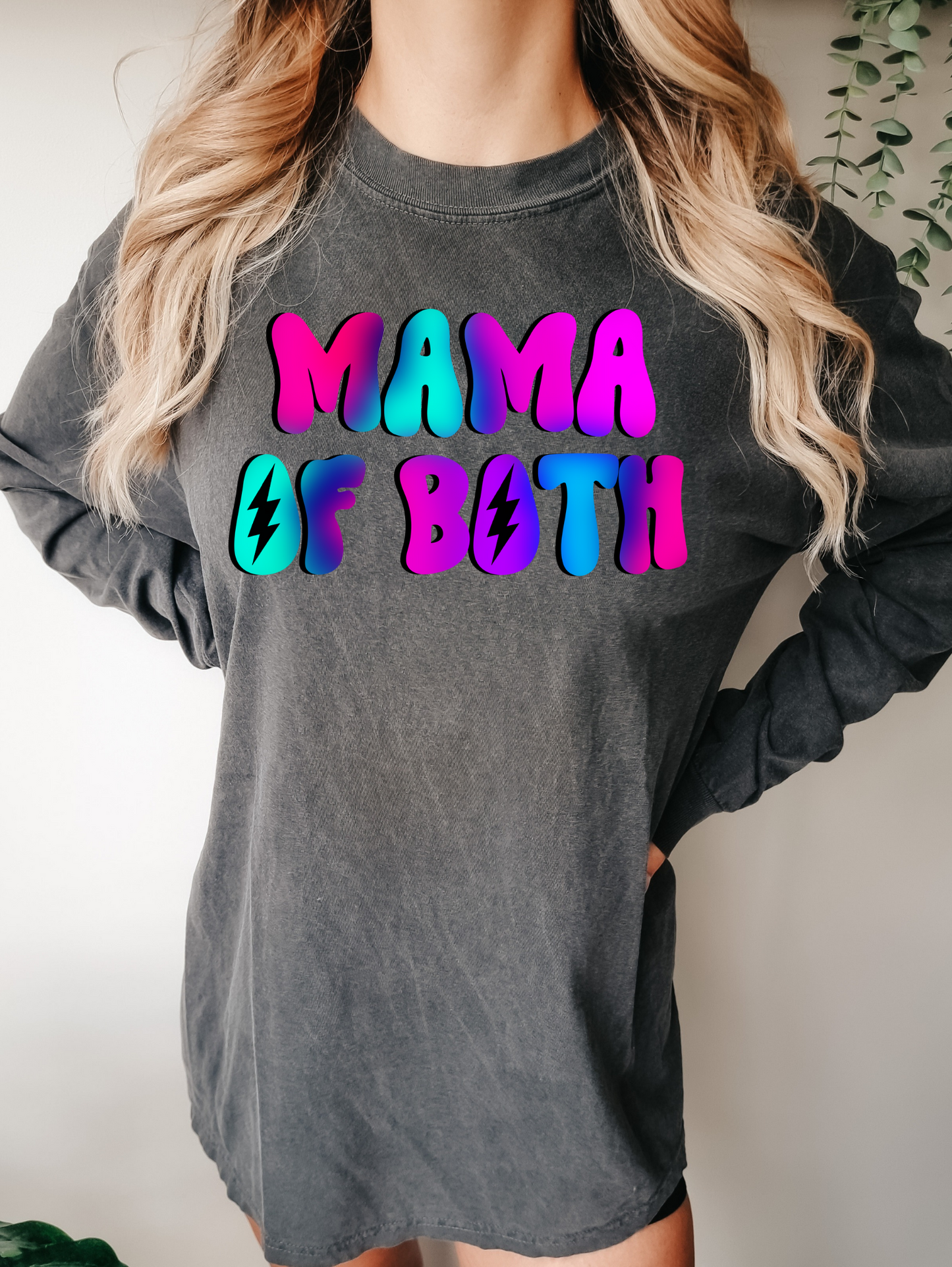 Mama of both, pink blue and purple