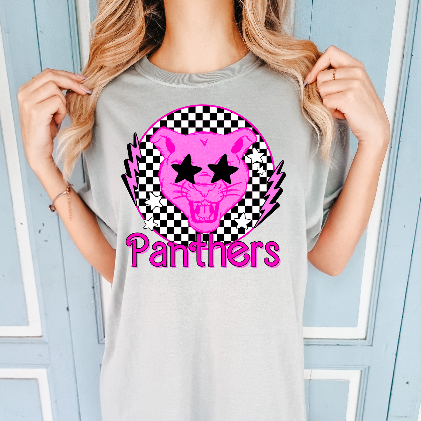 Panthers, checkered- pink