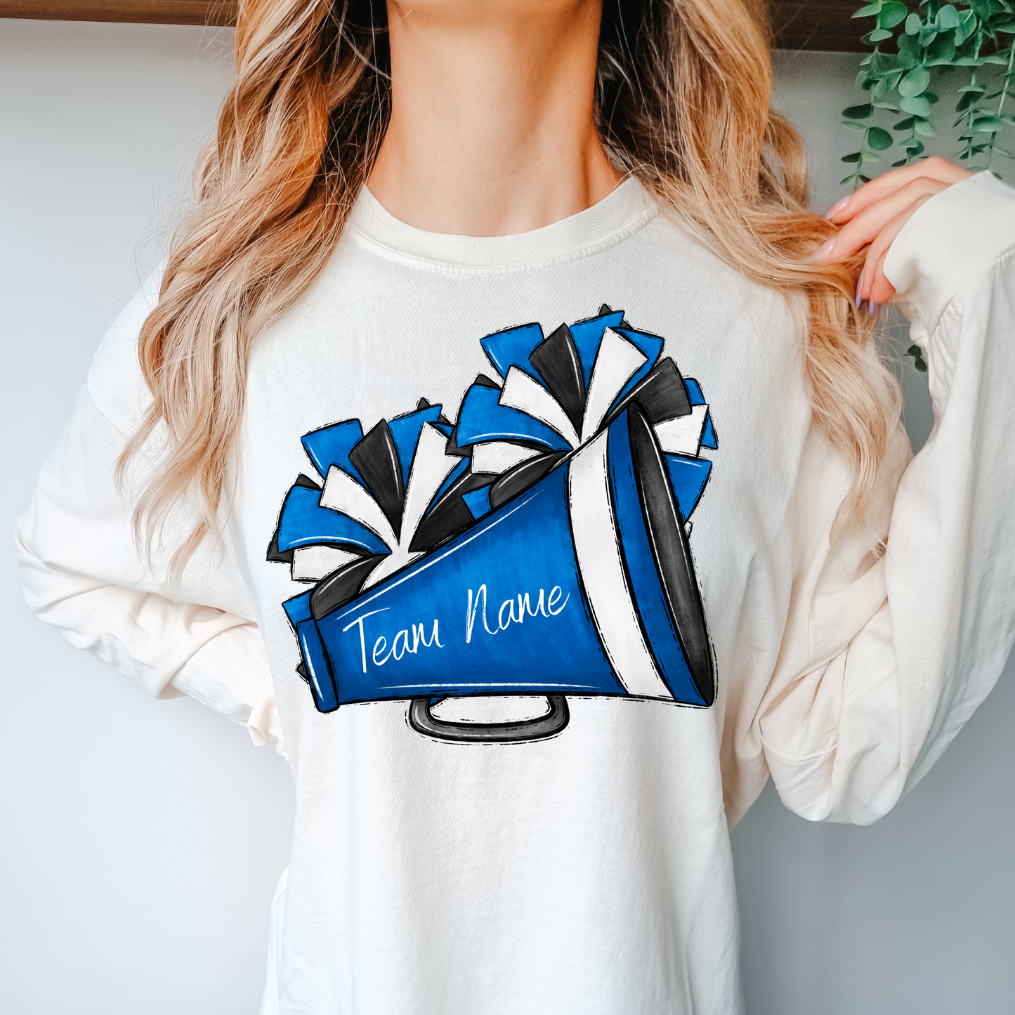 Team name-blue, black and white