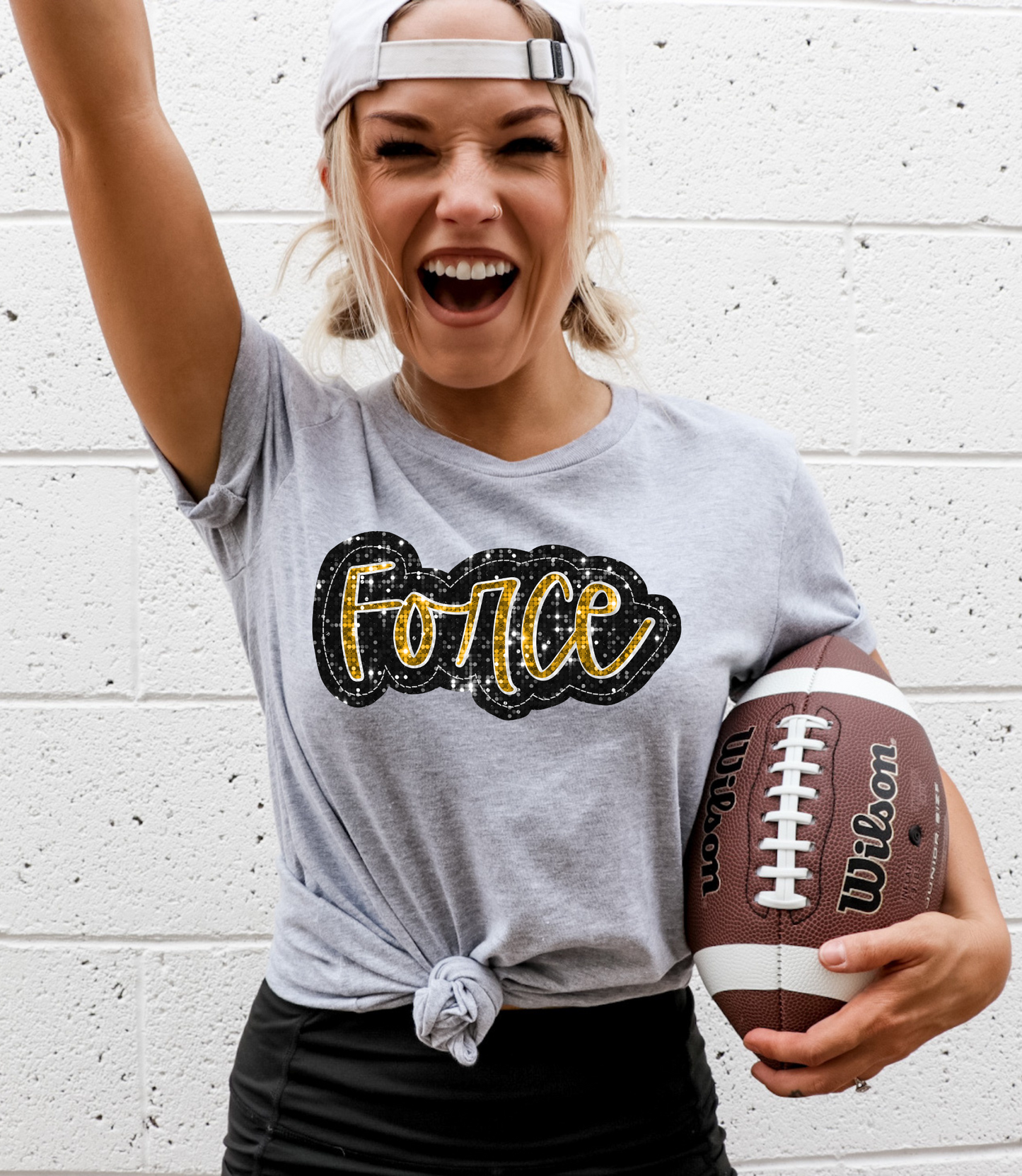 Force, black/gold - faux sequin