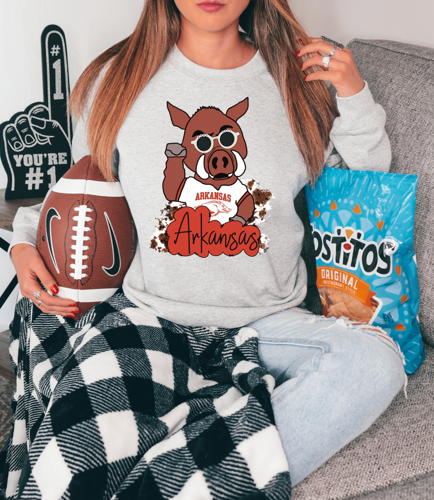 Arkansas razorbacks mascot-cow print