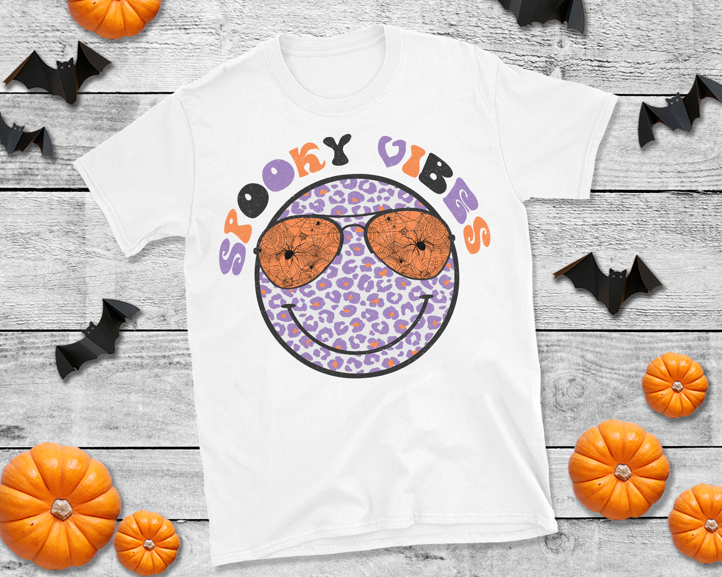 Spooky vibes purple cheetah print
