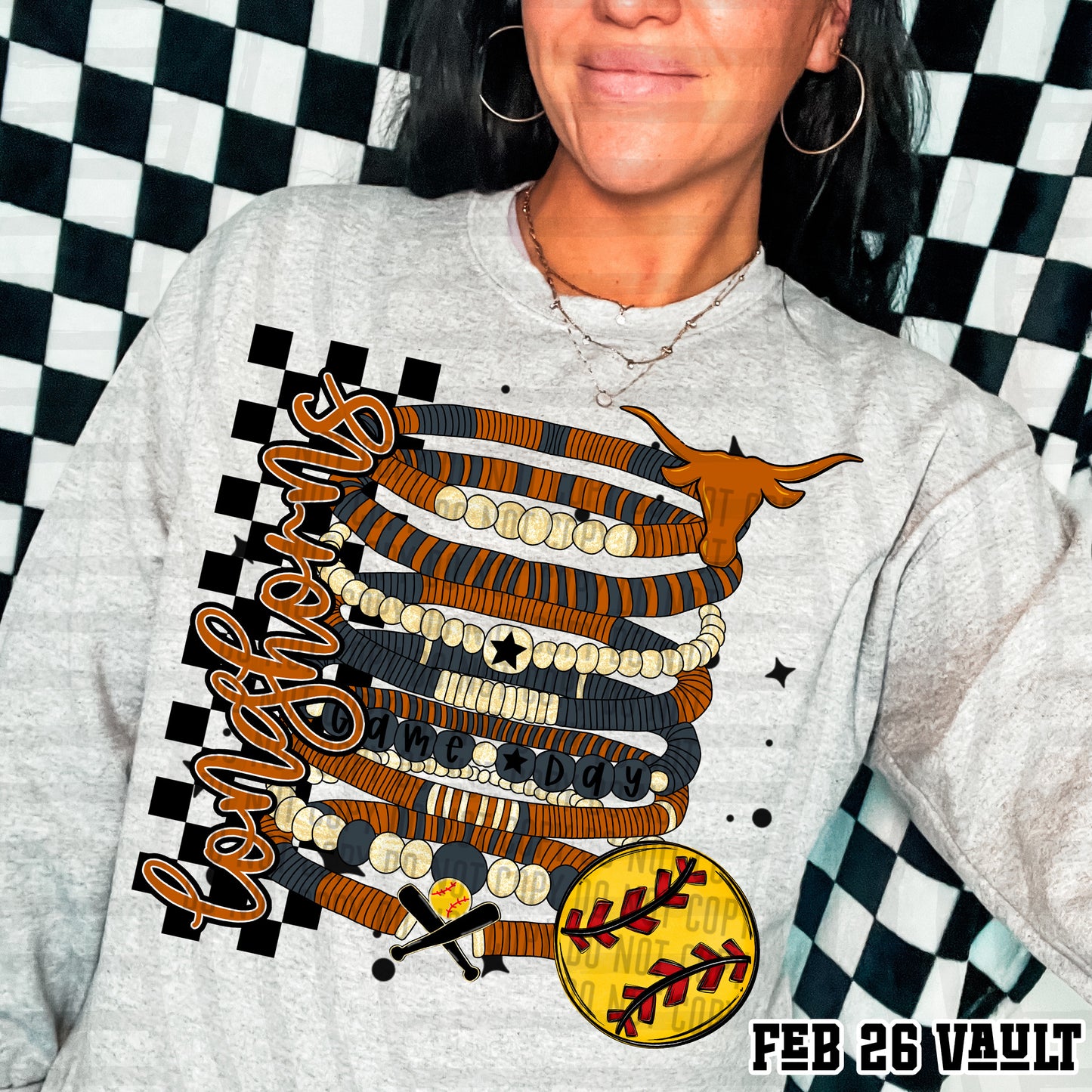 LONGHORNS SOFTBALL GAME DAY BRACELETS