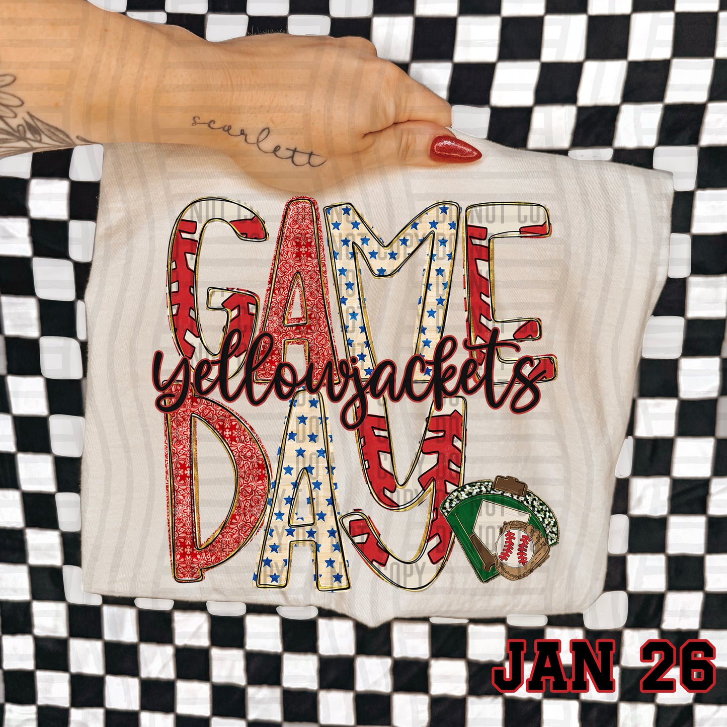 BASEBALL GAME DAY YELLOWJACKETS