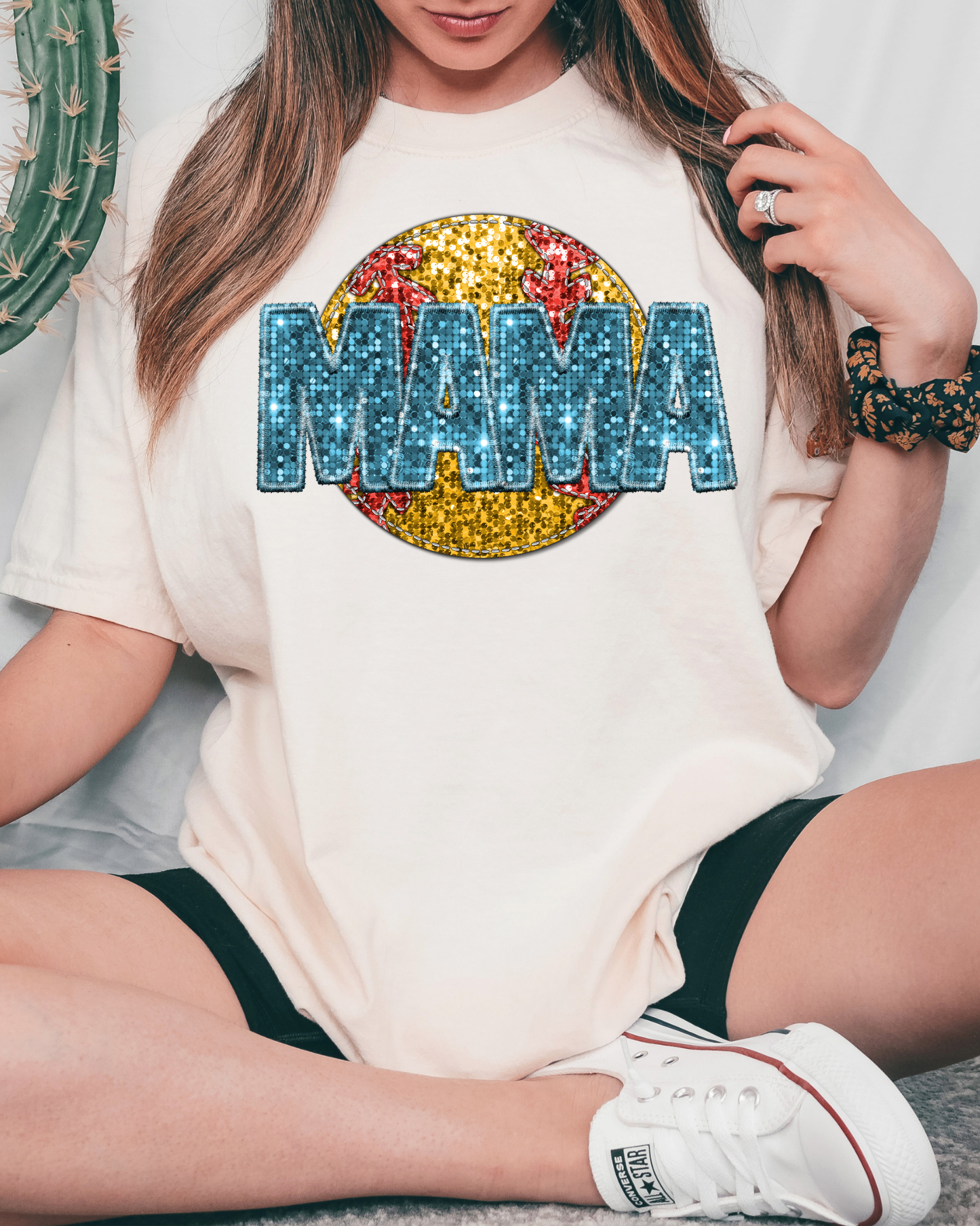 Mama Blue Softball (Sequin)