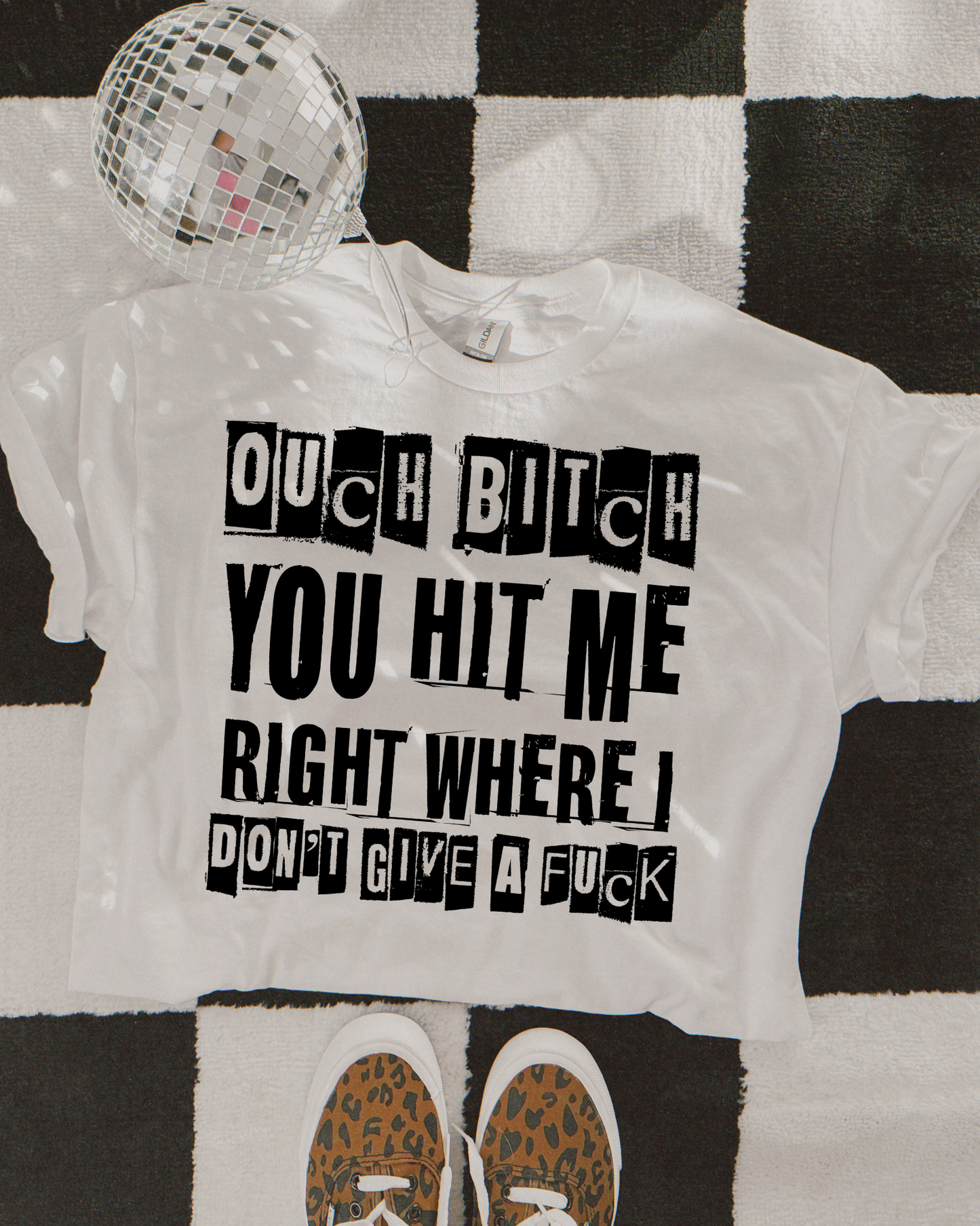 Ouch b*tch you hit me right where I don't give a f*uck