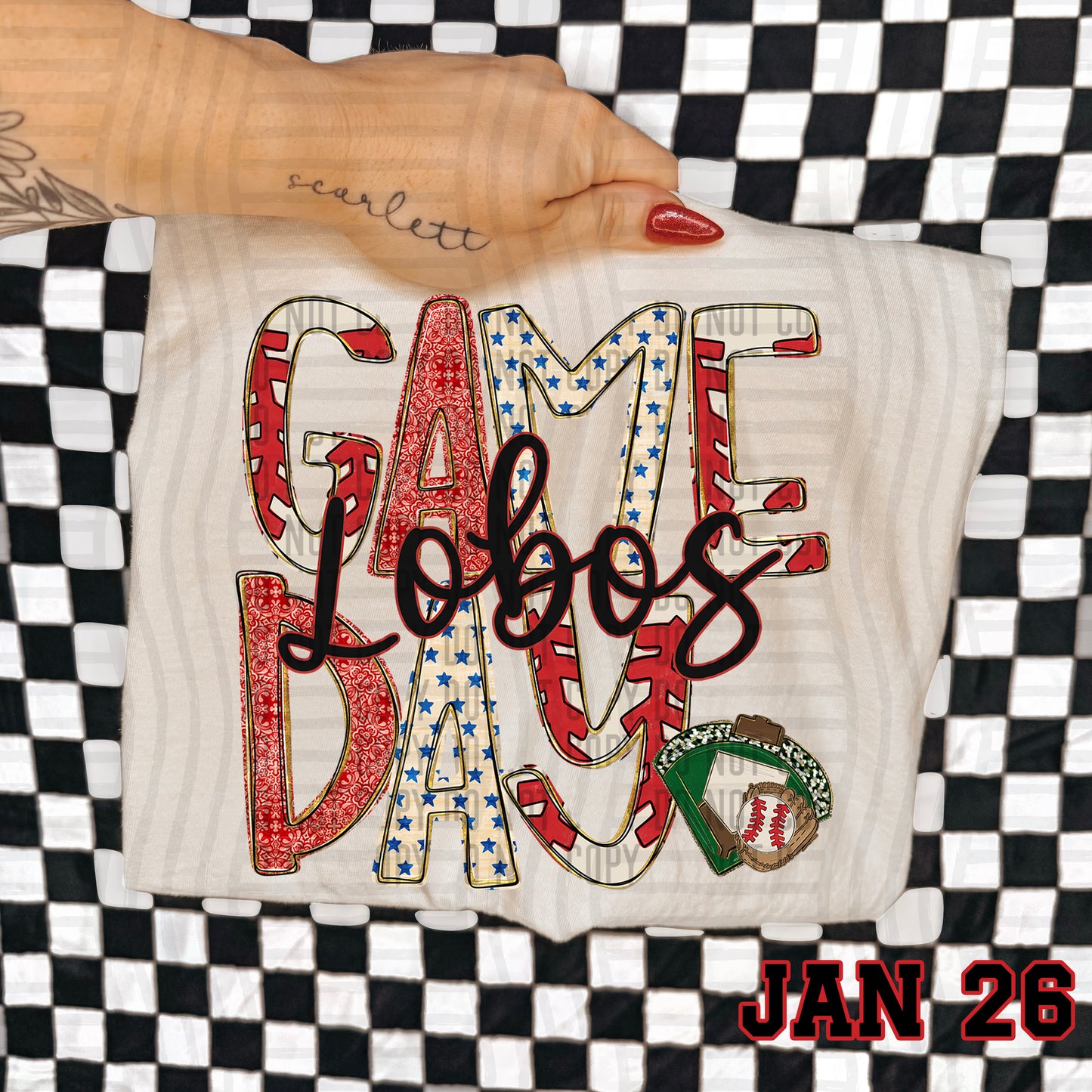 BASEBALL GAME DAY LOBOS