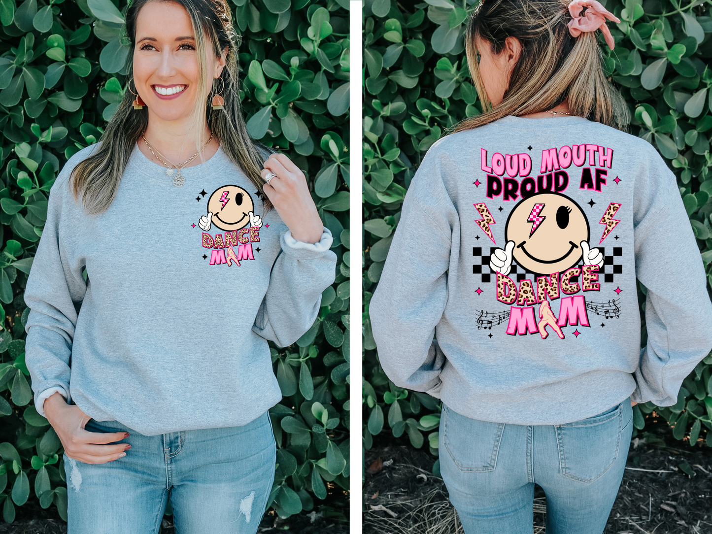 Dance mom with smiley - front