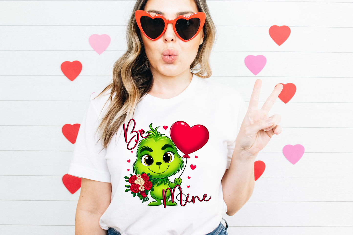 Be Mine Grinch With Balloons
