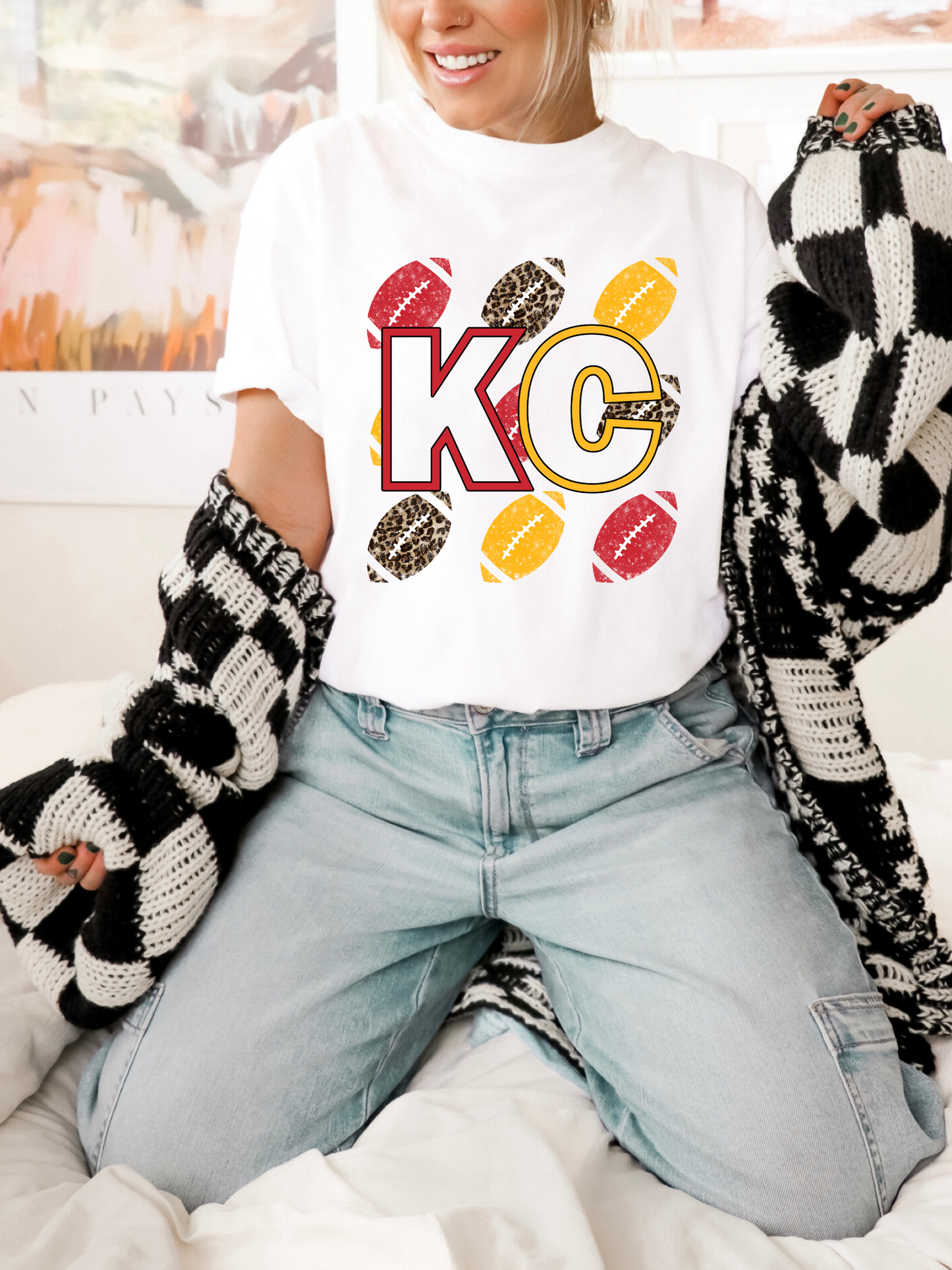 KC-Leopard Football Print