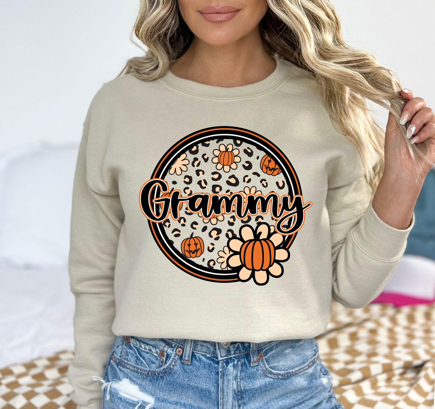 Grammy - cheetah print and pumpkins