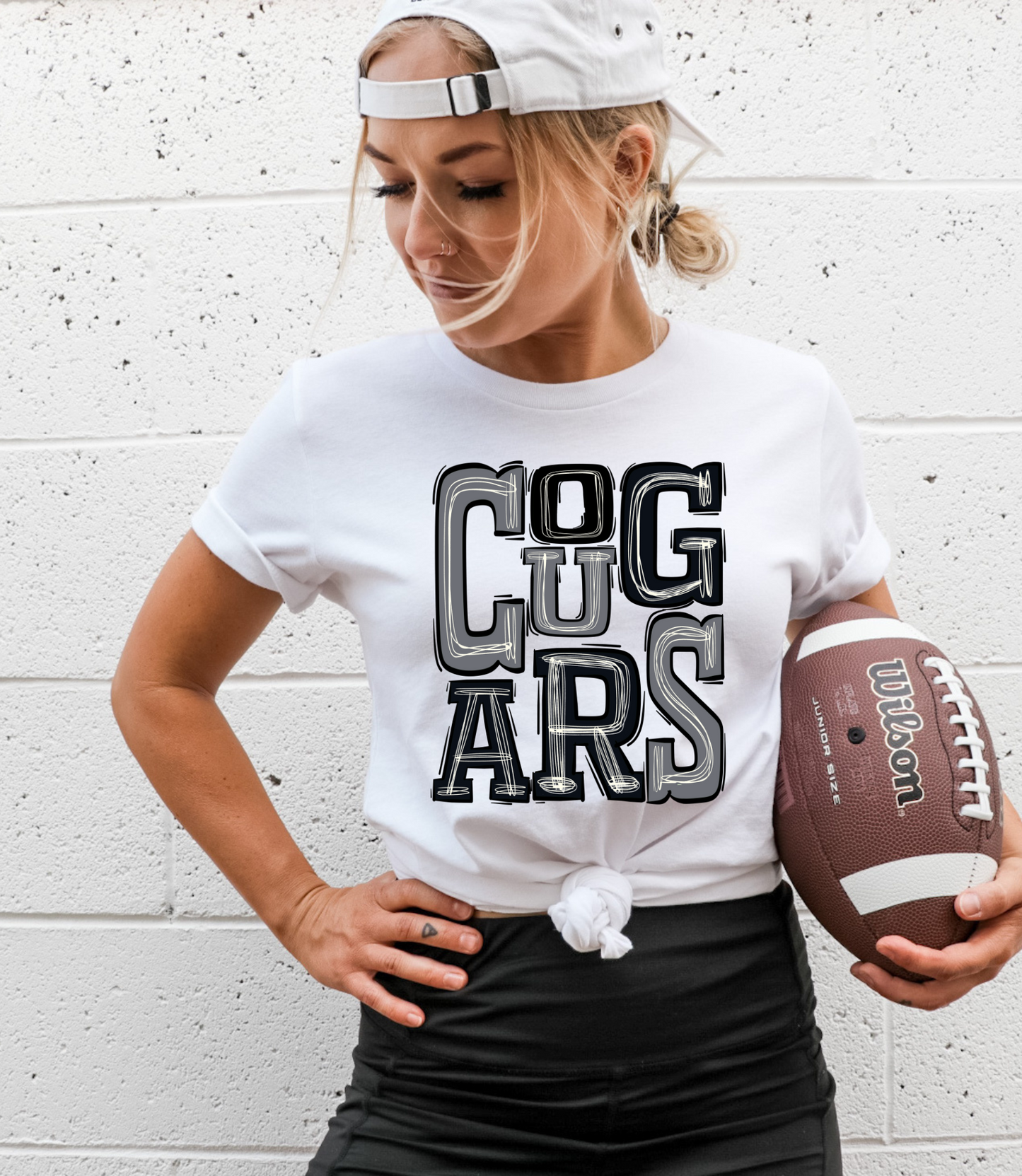 Cougars (GREY/BLK) - DTF Print