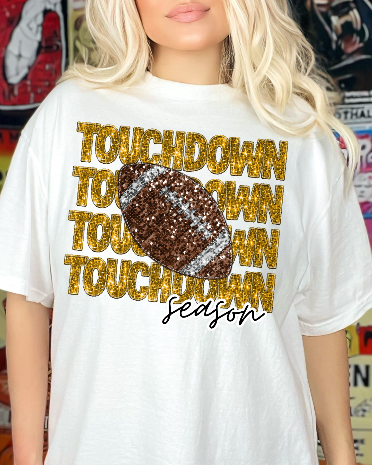 Touchdown Season Gold Glitter