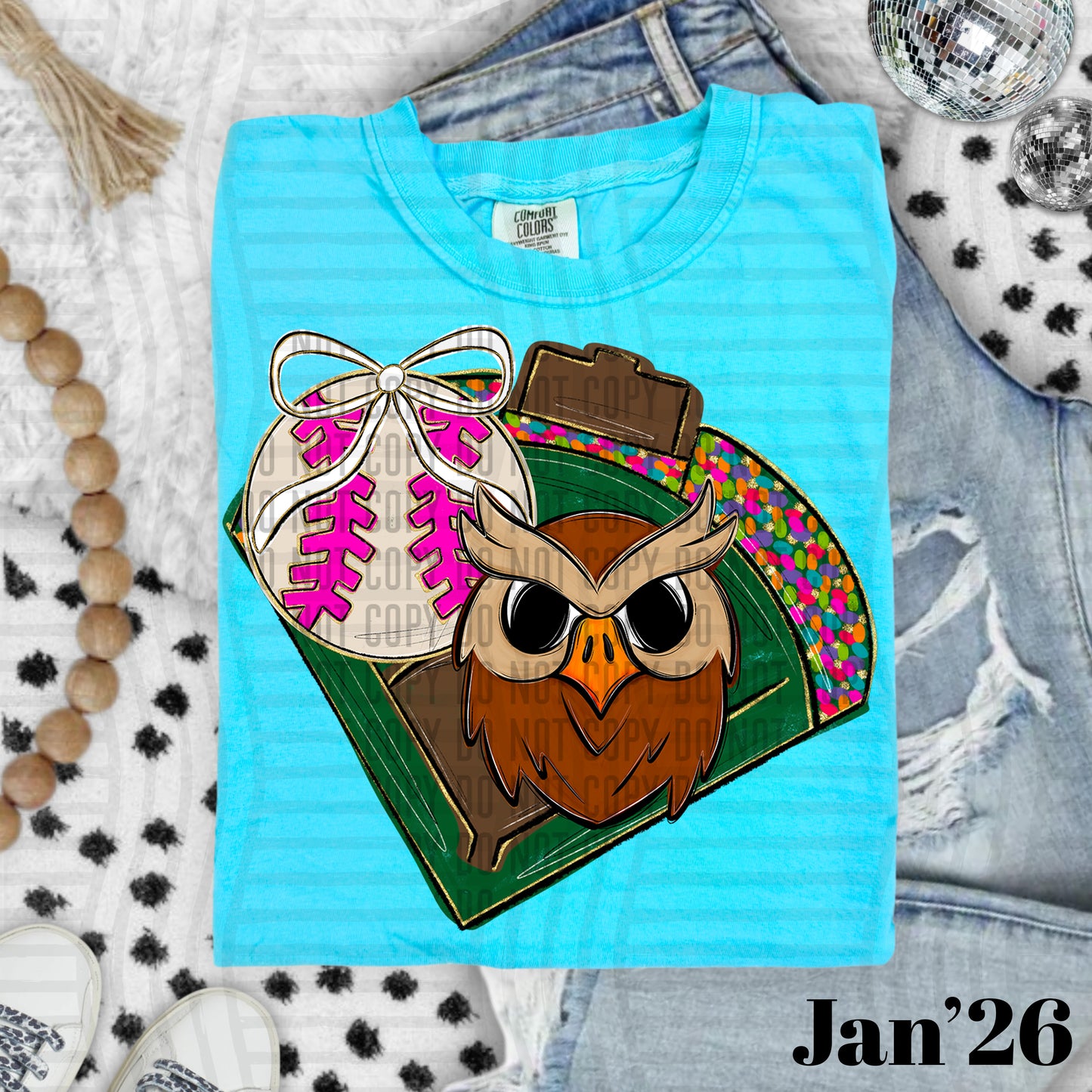 BASEBALL OWLS LIGHT BROWN