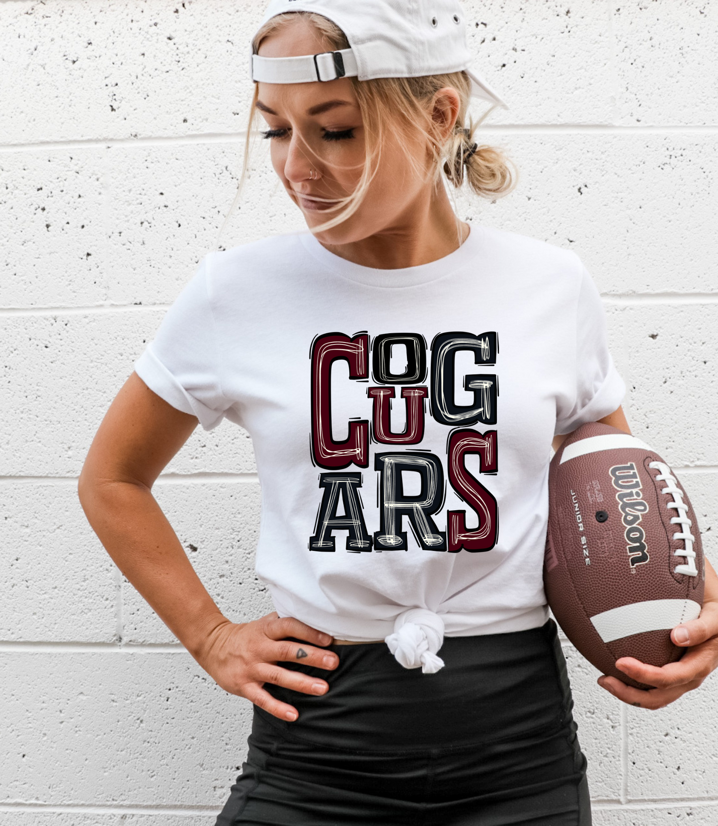 Cougars (Maroon/BLK) - DTF Print