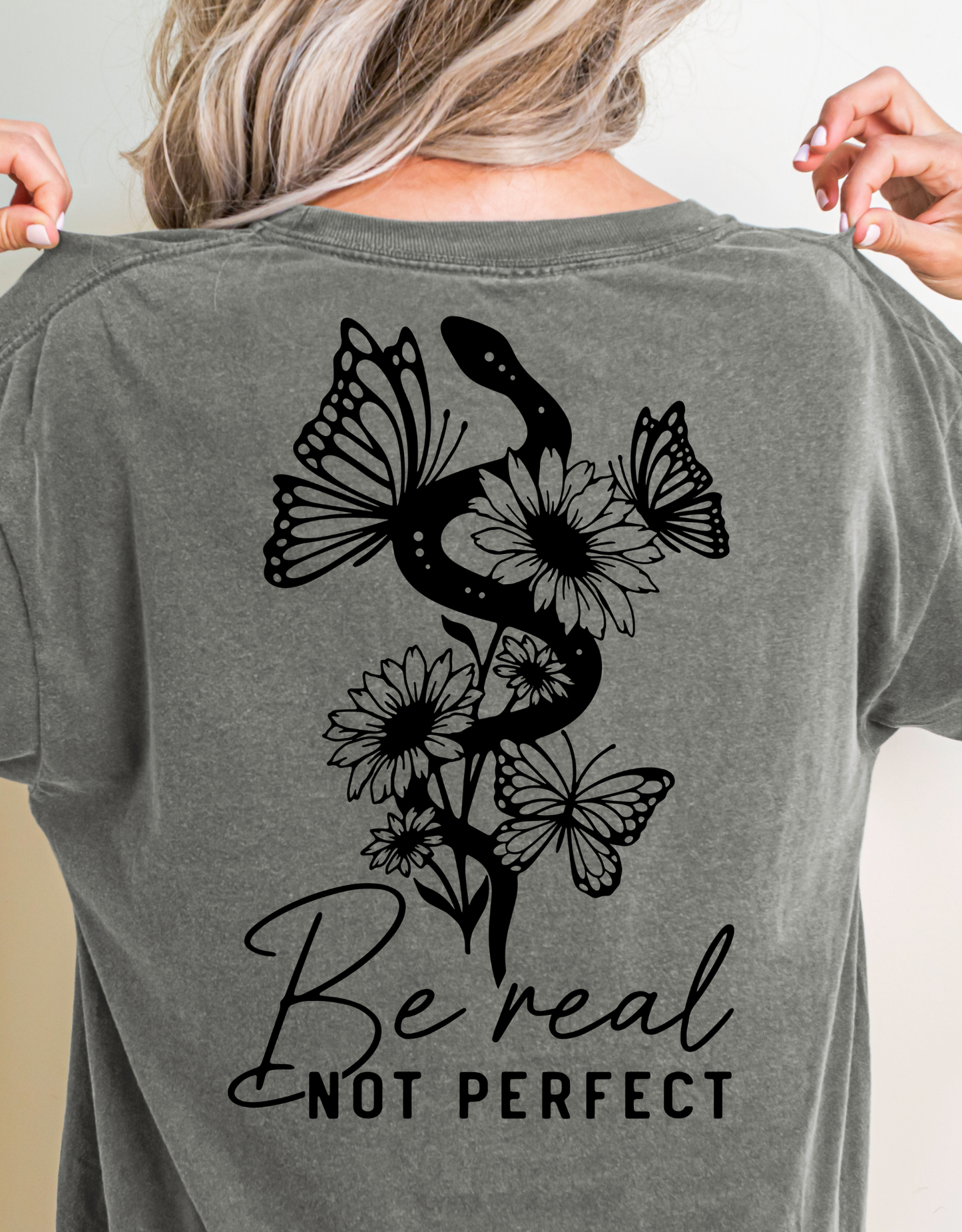 Be real not perfect-black back