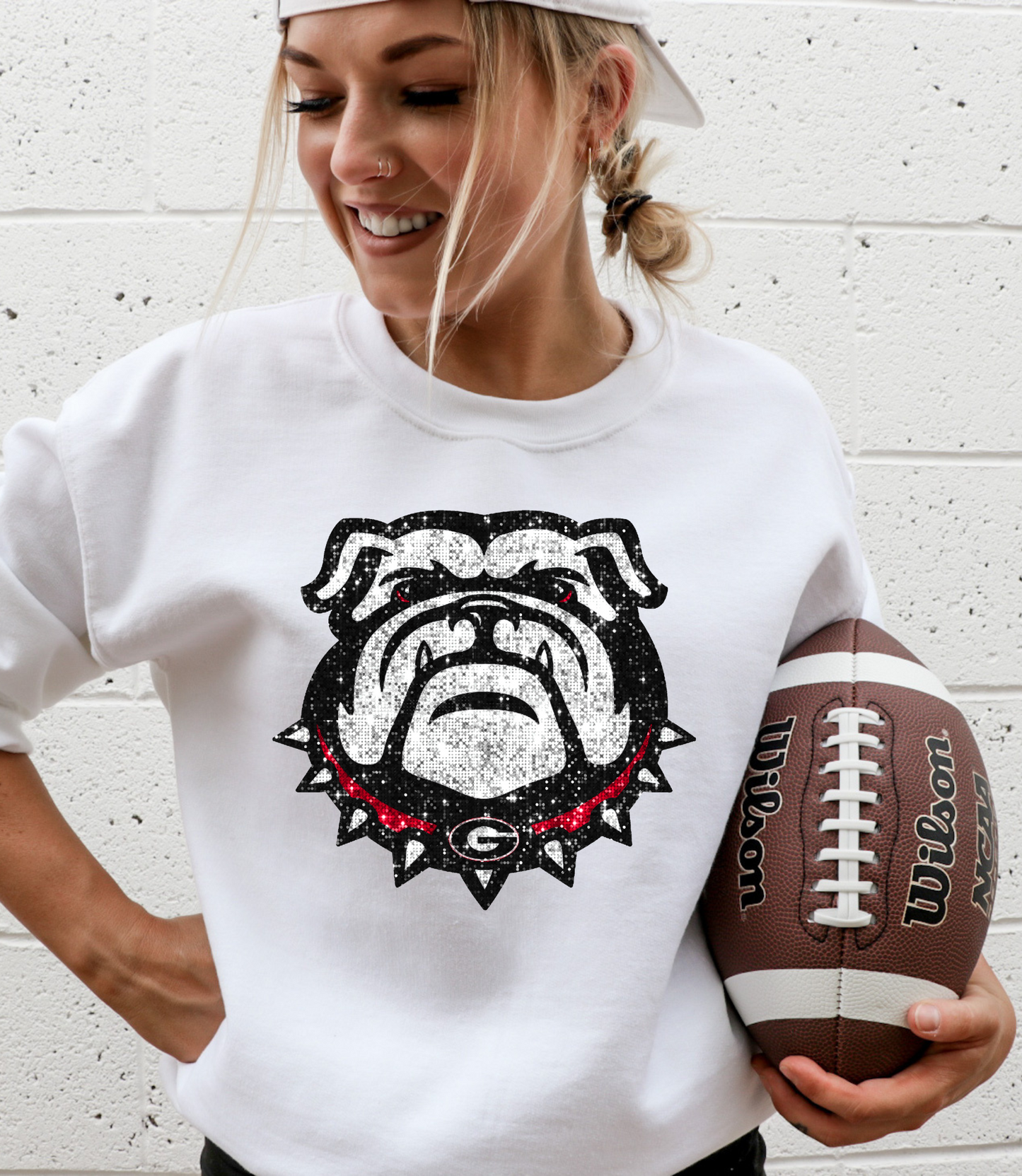 Bulldogs Glitter Spiked Collar - DTF Print