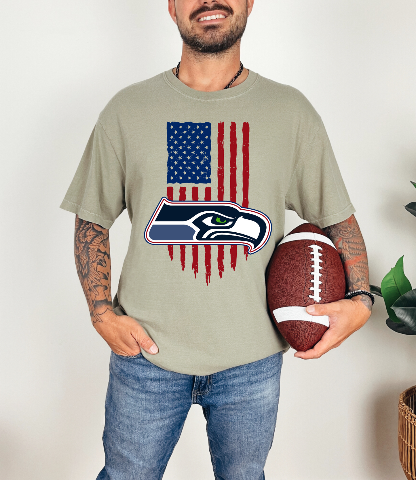 USA Flag Seahawks